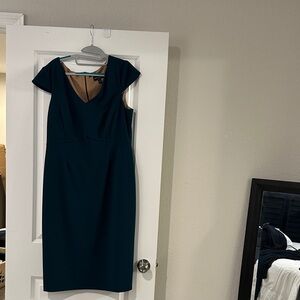 Connected Apparel Teal Asymmetrical Dress